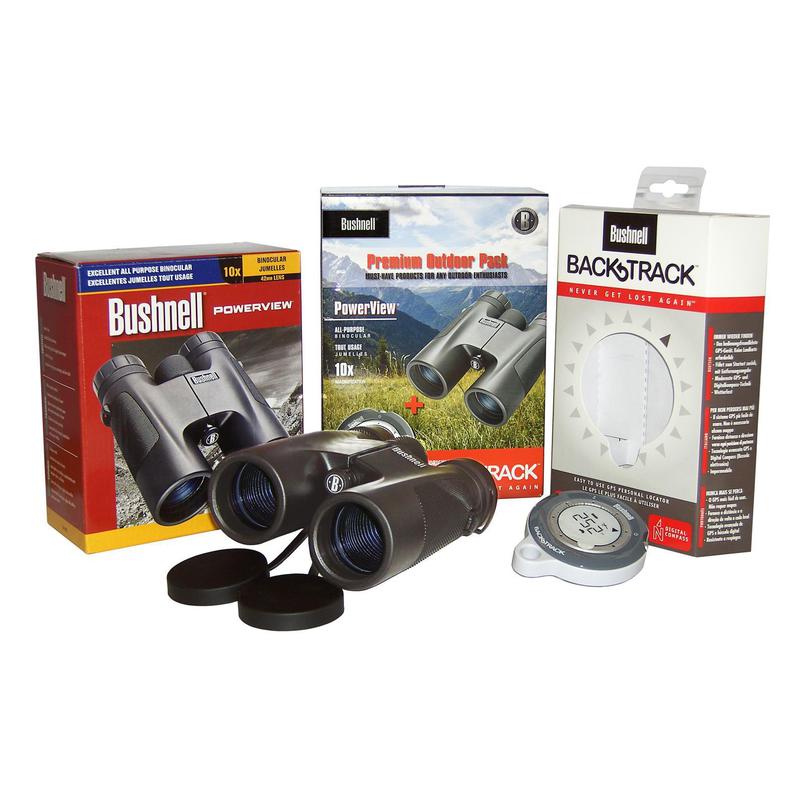 Bushnell Verrekijkers Actieset Powerview 10x42-verrekijker + BackTrack gps-toestel