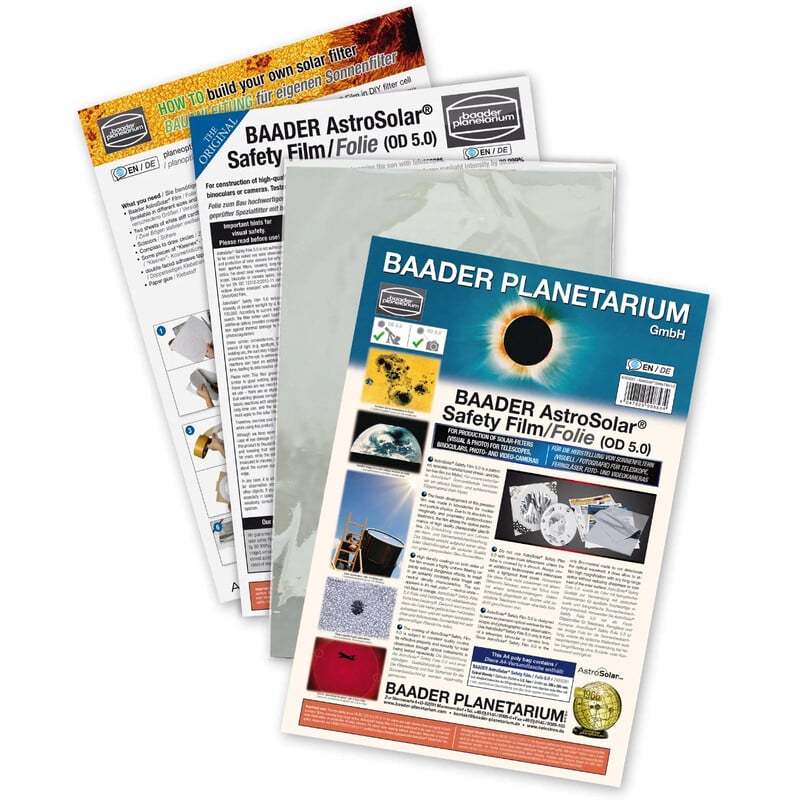 Baader -filterfolie AstroSolar® Safety-folie OD 5,0, 20 x 29 cm