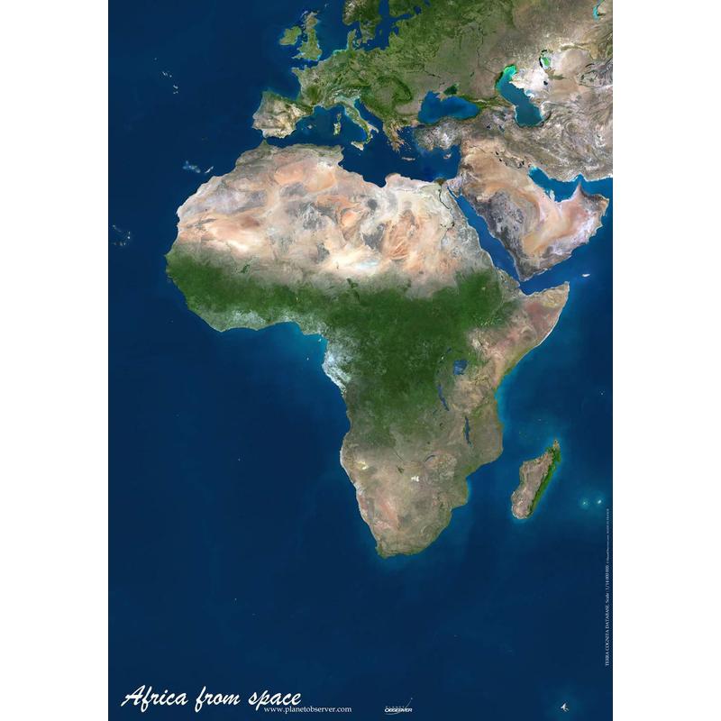 Planet Observer continentkaart Afrika