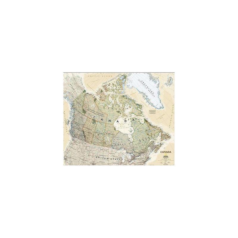 National Geographic Kaart Canada, gelamineerd (Engels)