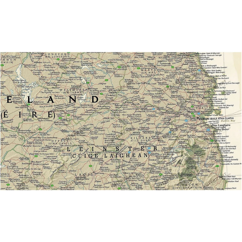 National Geographic Kaart Ierland (76 x 91 cm)