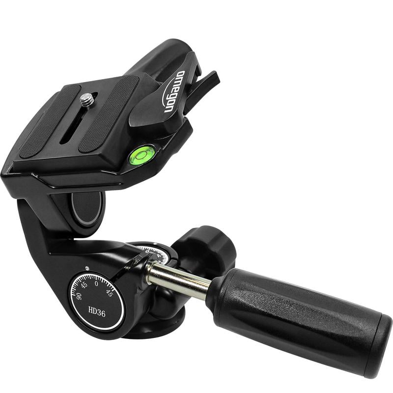 Omegon Driewegkop 3-Wege-Neiger Pro Stativ-Panoramakopf PD36