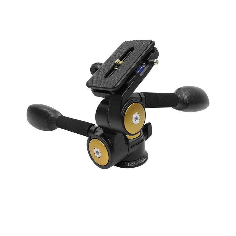 Omegon Driewegkop 3-Wege-Neiger Pro Stativ-Panoramakopf PD80