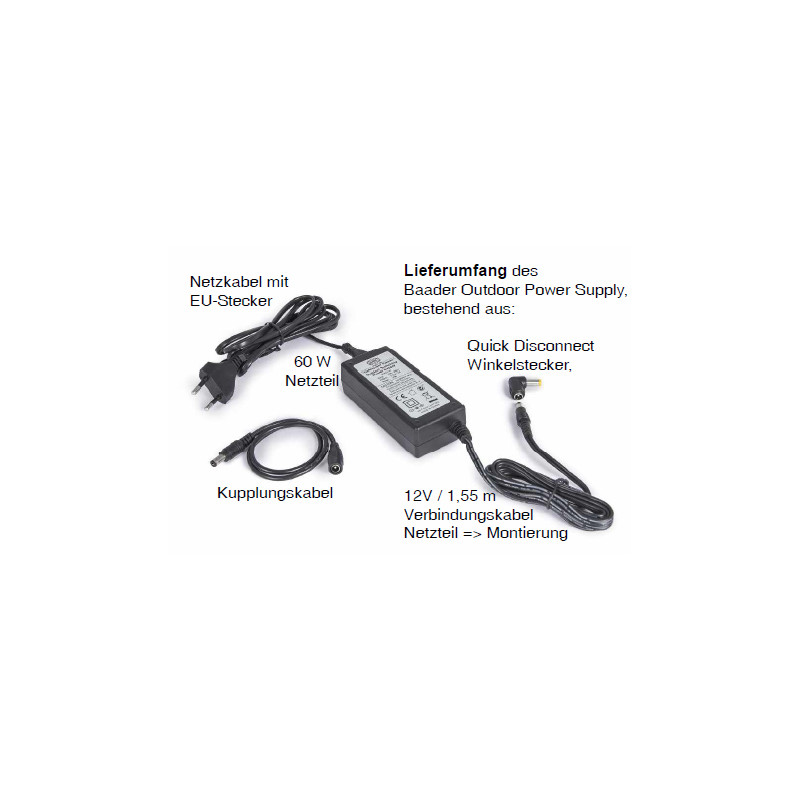 Baader Stroomvoorziening Outdoor 60W / 12,8V / 5A power mains adapter