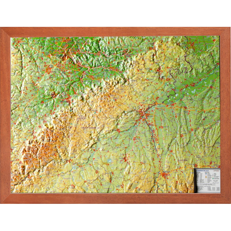 Georelief Regionale kaart Schwäbische Alb