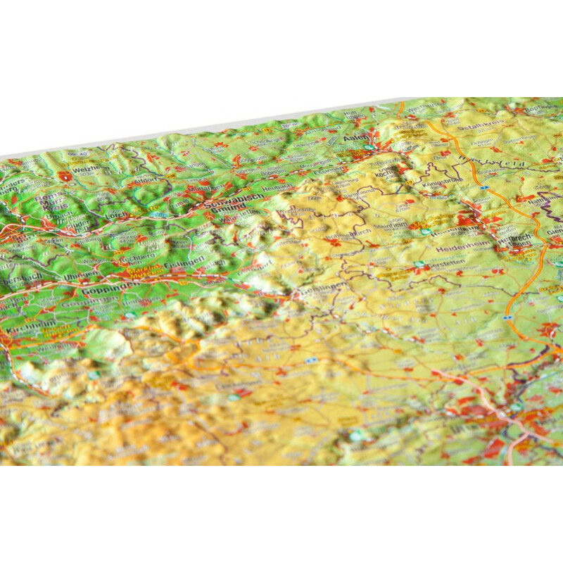 Georelief Regionale kaart Schwäbische Alb