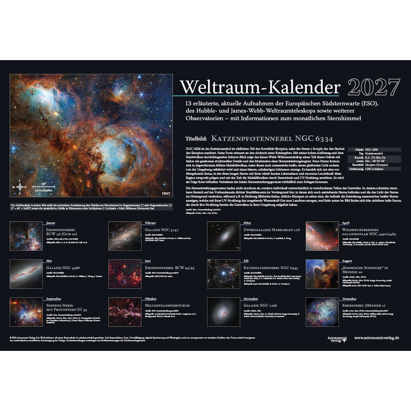 Astronomie-Verlag Weltraum-Kalender 2027