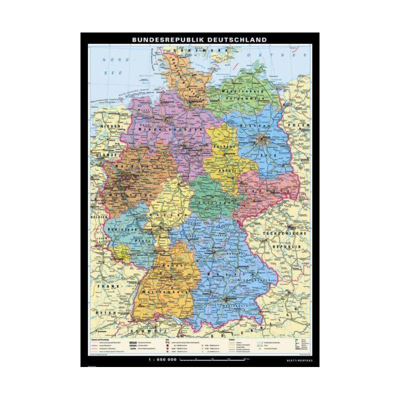 Klett-Perthes Verlag Kaart Duitsland politiek, groot