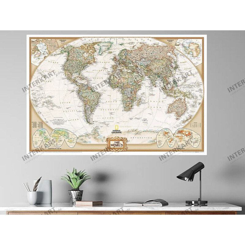 National Geographic Wereldkaart Executive (117x76cm)