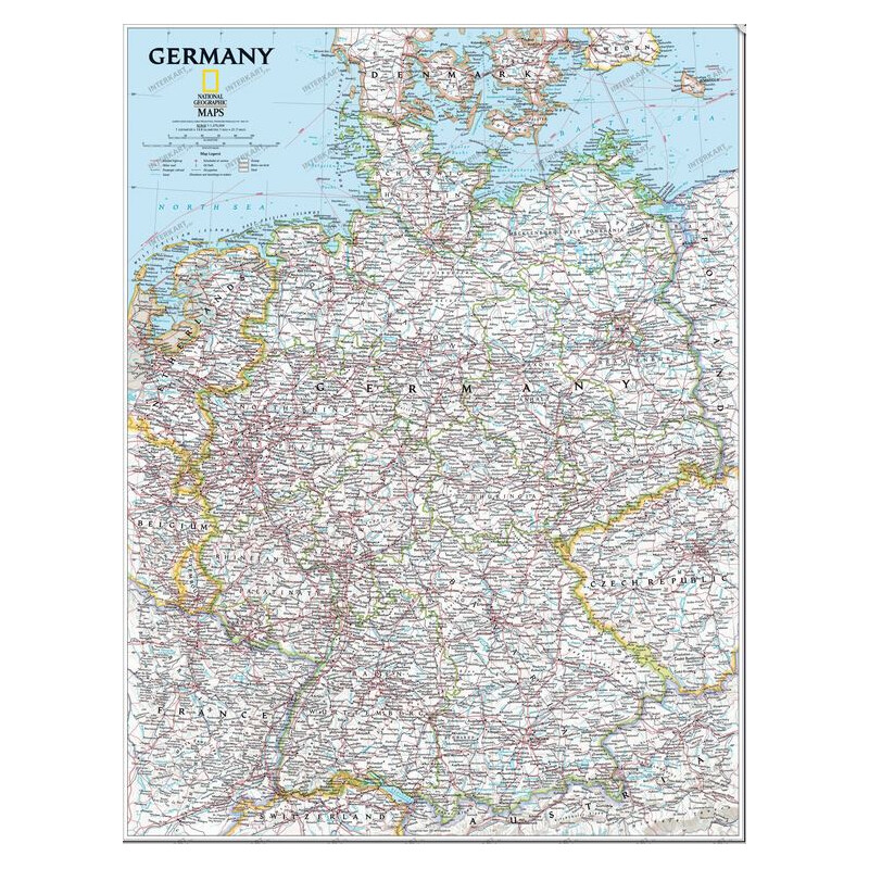 National Geographic Kaart Duitsland (Engels)