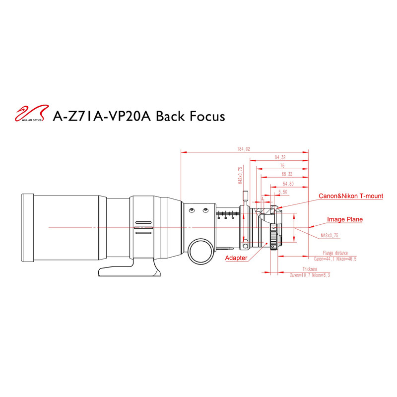 William Optics Apochromatische refractor AP 71/418 ZenithStar 71 ED OTA