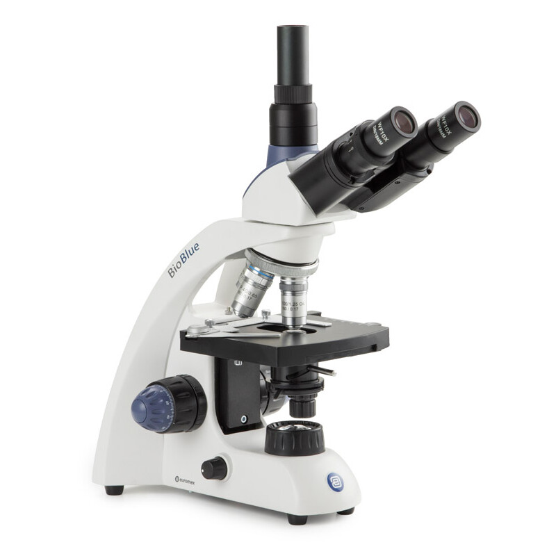Euromex Microscoop BioBlue, BB.4253, trino, DIN, semiplan, 40x-1000x, 10x/18, NeoLED, 1W