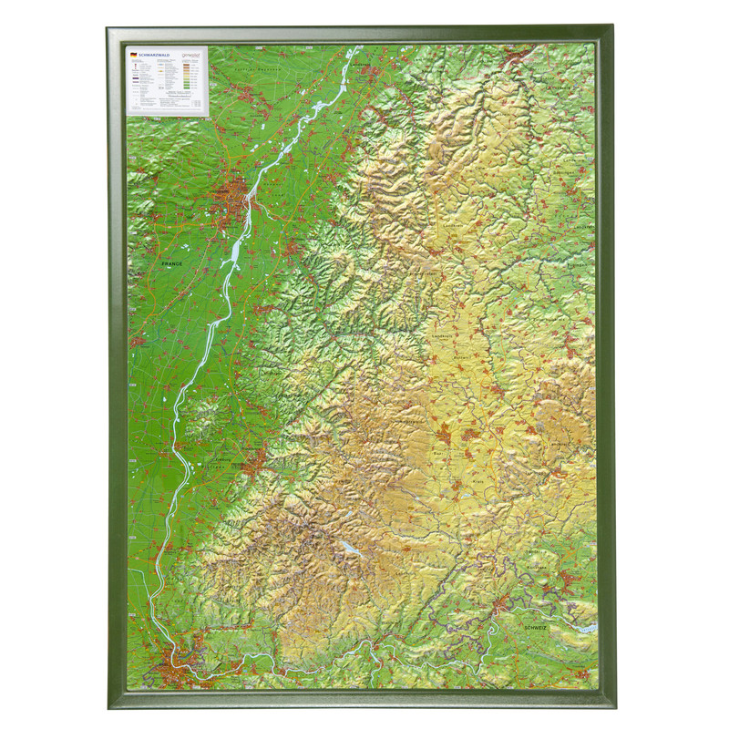 Georelief Regionale kaart Zwarte woud