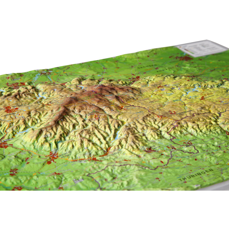 Georelief Harz 3D reliëfkaart, klein (Duits)