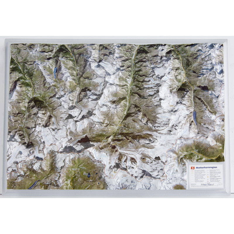 Georelief Regionale kaart Matterhornregio (Duits)