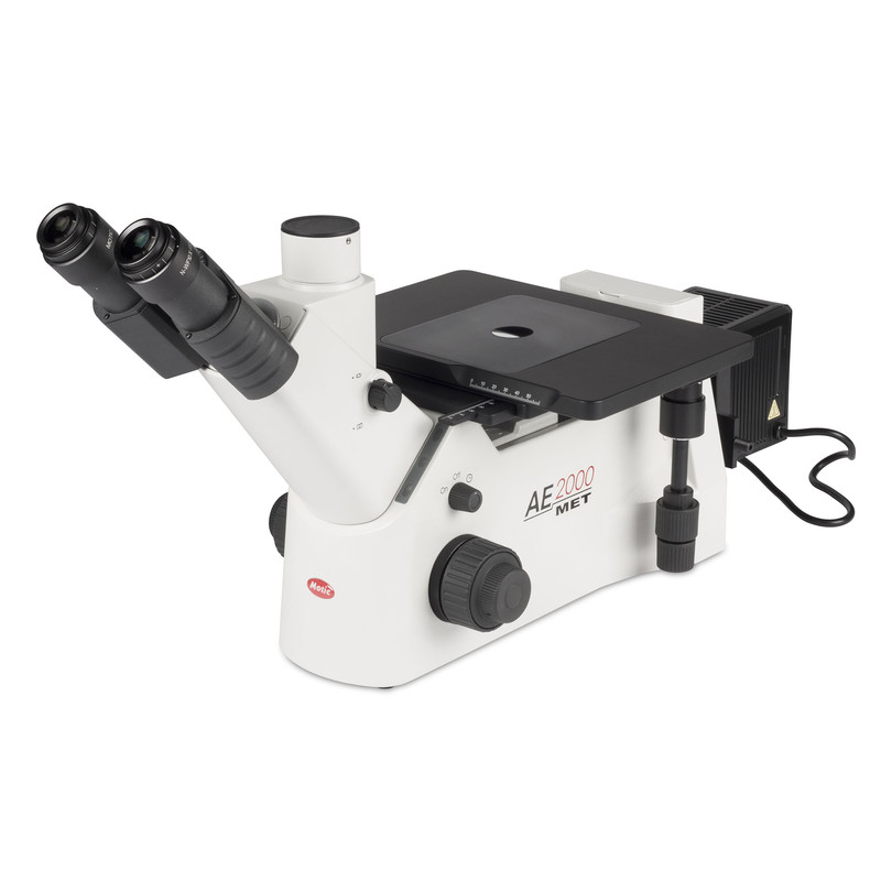 Motic Omgekeerde microscoop AE2000 MET, trino, 50x-500x, LM, Darkfield, 100W