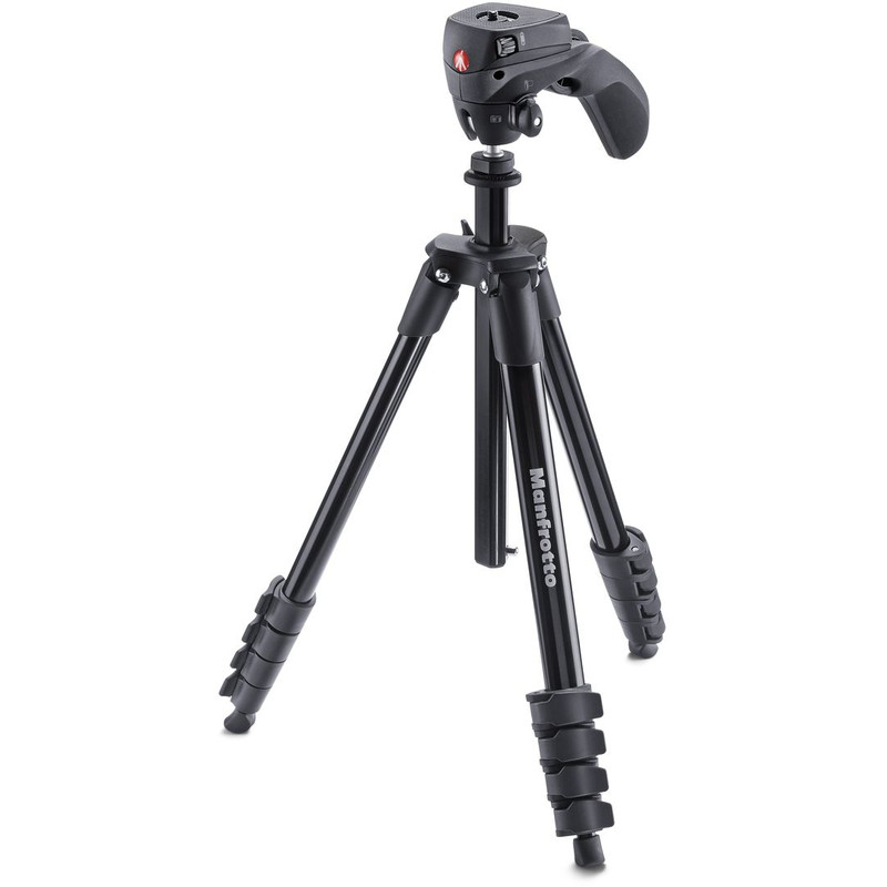 Manfrotto Compact Action foto-/videostatief-kit, zwart