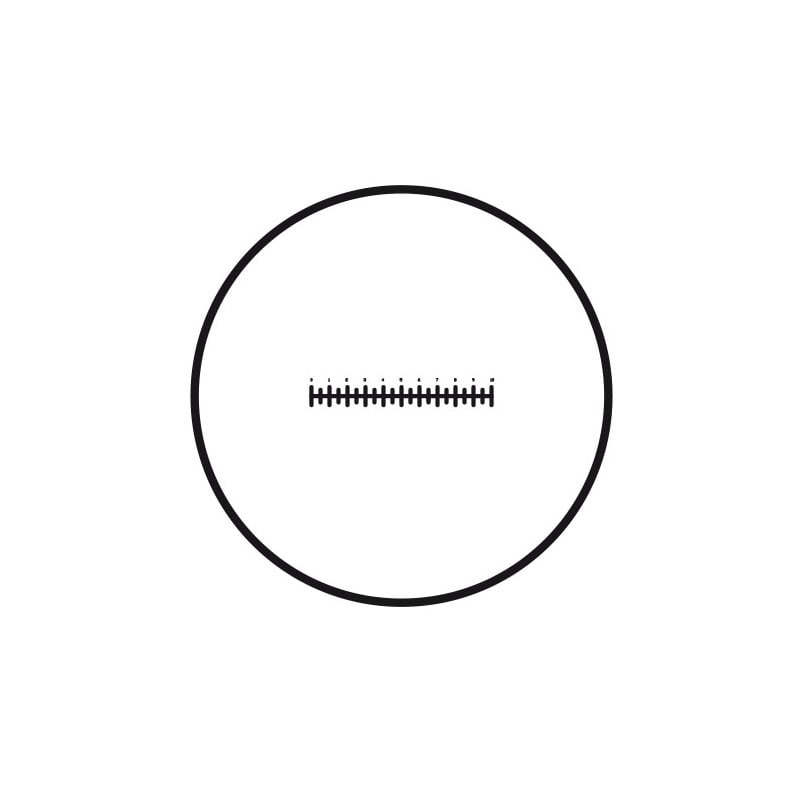 Motic Micrometerplaat micrometerstreepplaat Streepplaat schaal (10 mm in 100 delen), (Ø 25 mm)