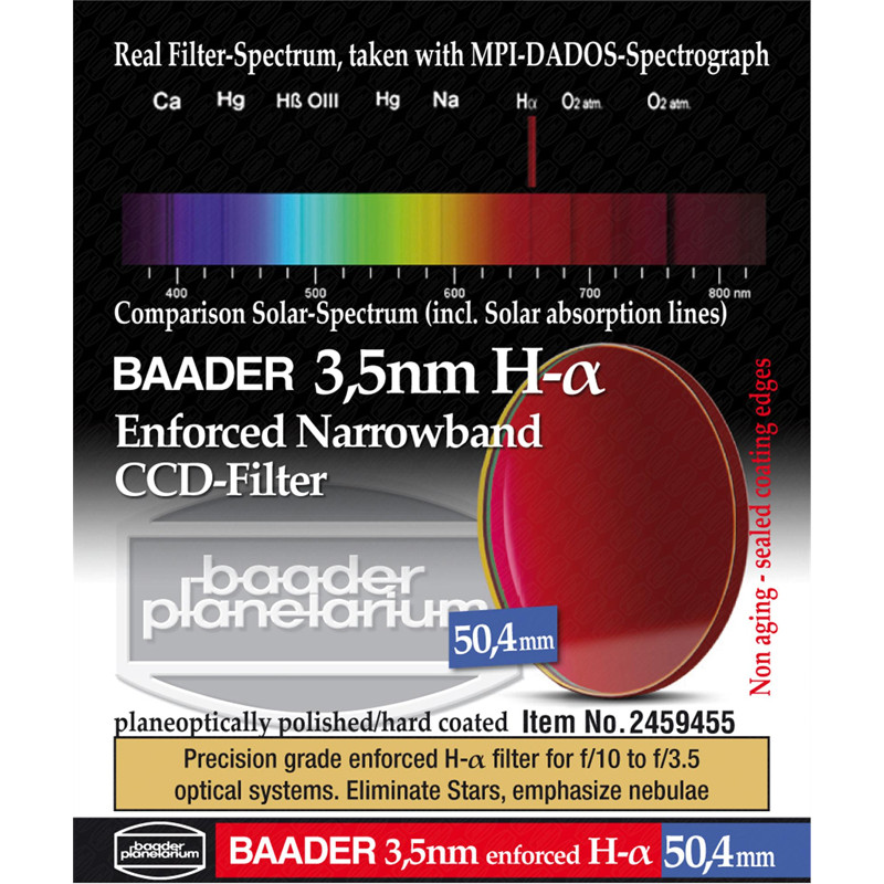 Baader Filters Ultra-Narrowband 3.5nm H-alpha CCD-Filter 50,4mm