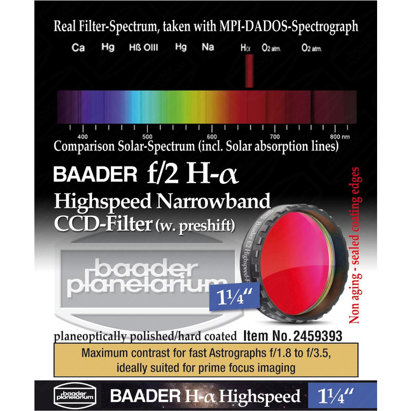 Baader Filters H-alpha Highspeed f/2 1,25"