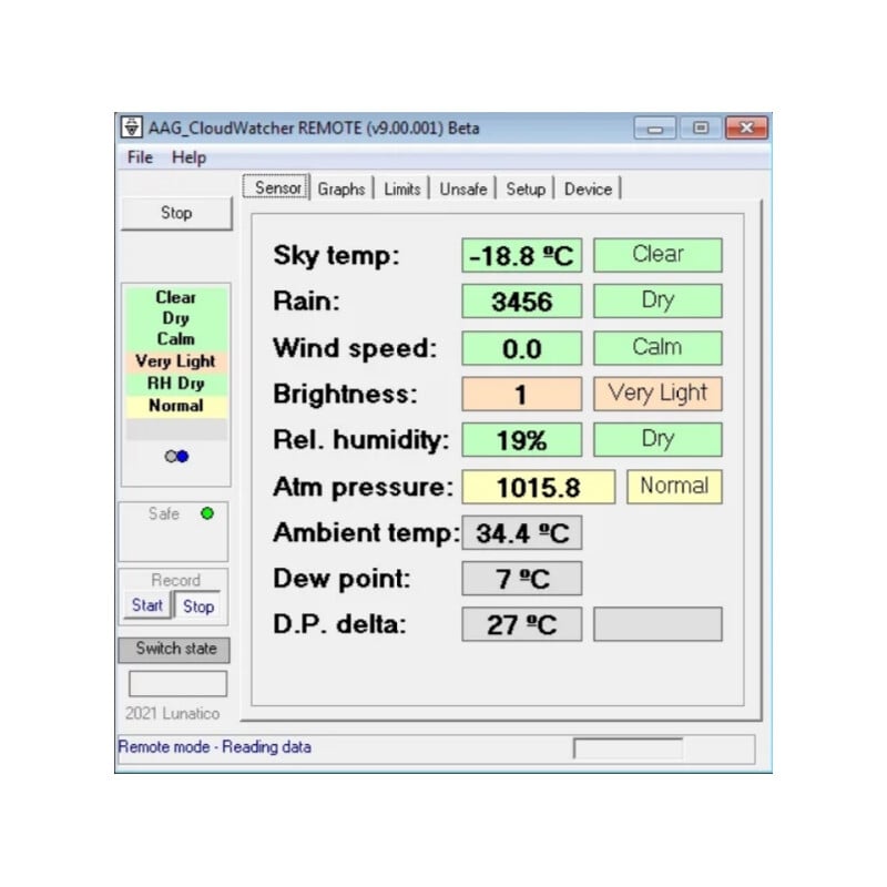 Lunatico AAG weersensor, voor sterrenwacht