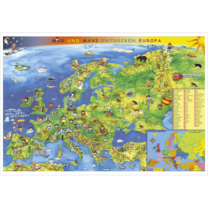 Stiefel Kinderkaart Europa (Duits)