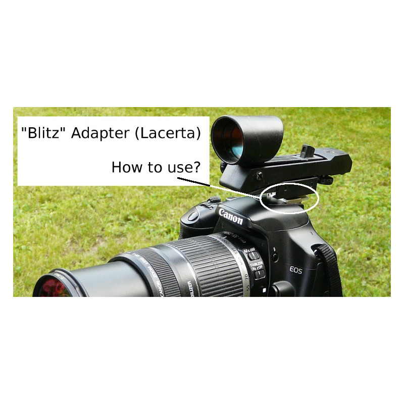 Lacerta Adapter, voor LED-zoeker op flitsschoen