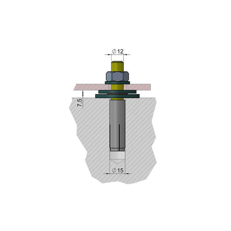 euro EMC Verankeringsset 1 voor observatoriumzuil P300