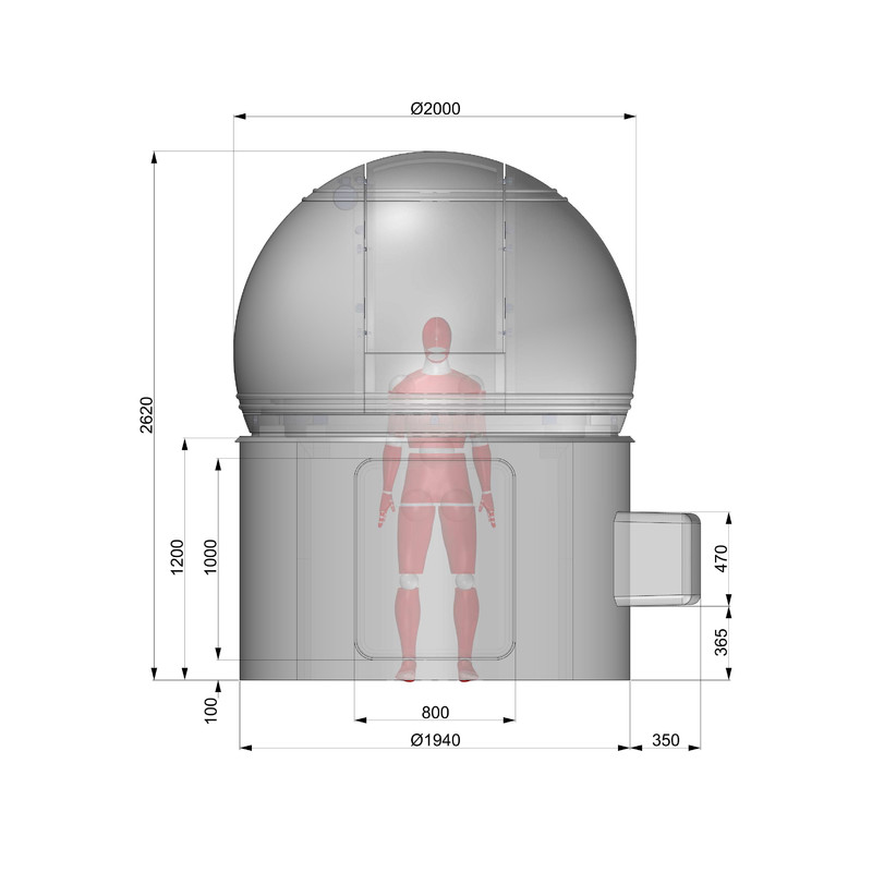 ScopeDome H120 sterrenwachtkoepel, 2m diameter