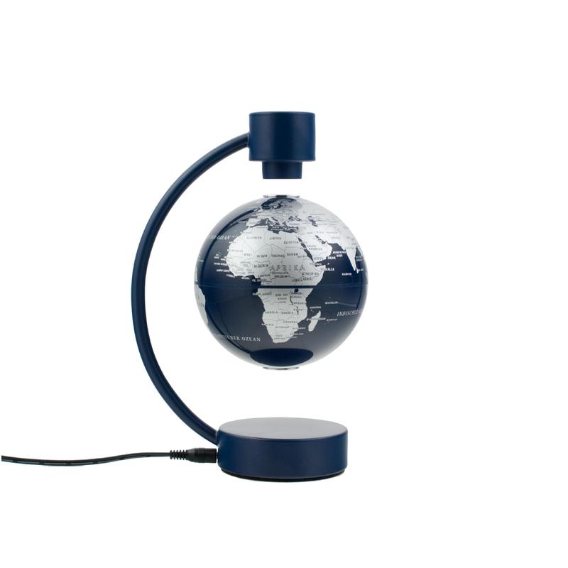 Stellanova Zweefglobe zilvermetallic-blauw (Engels) 10cm