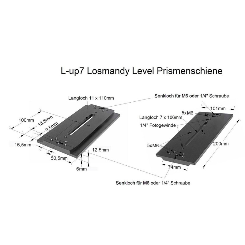 TS Optics Zwaluwstaart 200mm van Losmandy