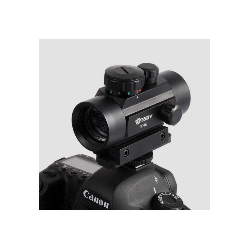 ASToptics Zoeker Red dot finder met flitsschoenadapter voor DSLR