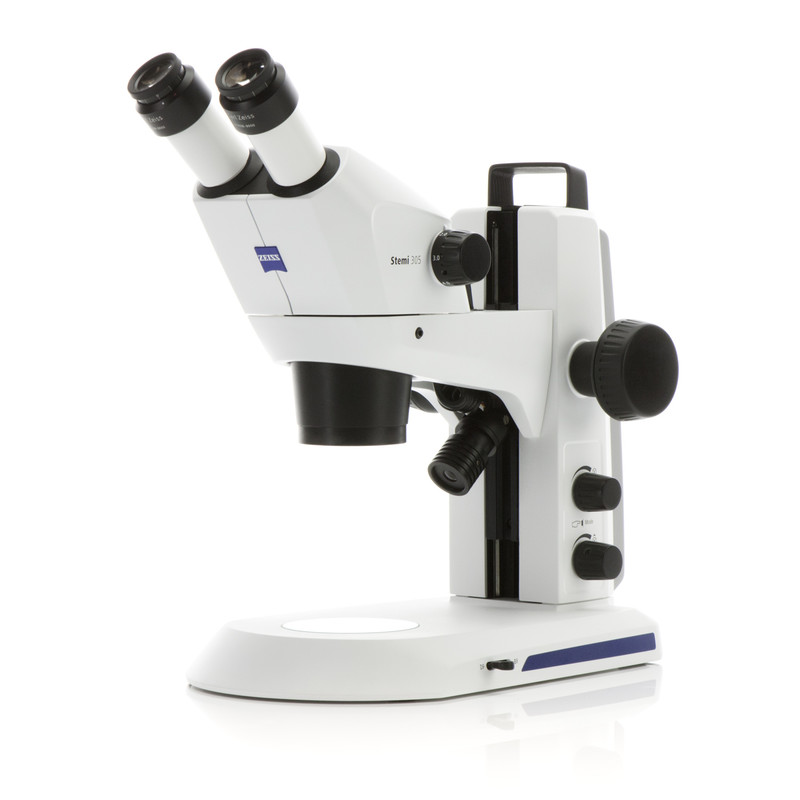 ZEISS stereo zoom microscoop Stemi 305 trino, K EDU, Greenough, werkafstand 110 mm, 10x/23, 8-40x, spot K LED