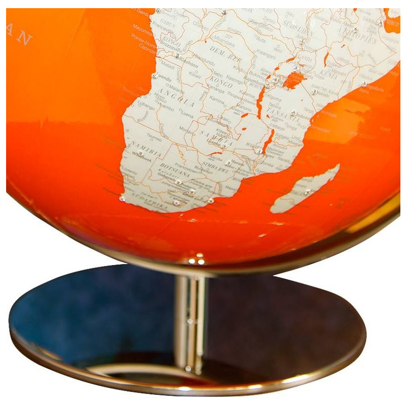 Columbus Globe Artline orange Swarovski Zirkonia 34cm