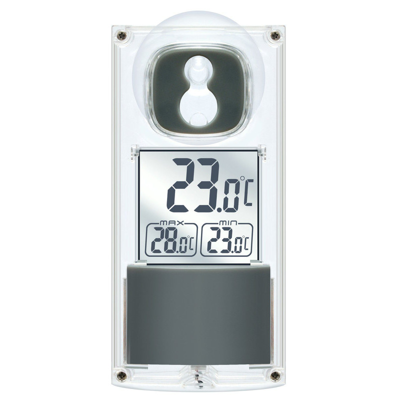 Bresser Weerstation Solar vensterthermometer, met zuignap