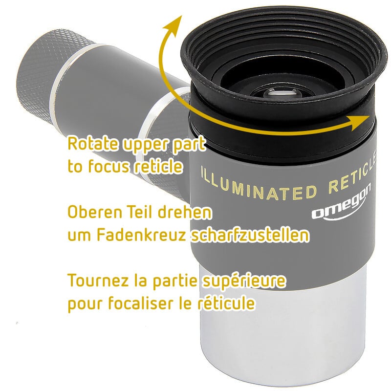 Omegon Kruisdraad oculairs Dradenkruisoculair, 12mm, verlicht