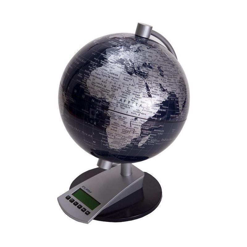 Stellanova Welt-Zeit globe, zwart (Duits) 20cm