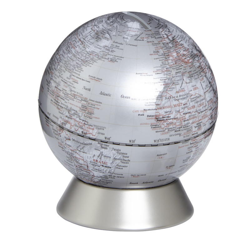 emform Globe Orion spaarpot, zilver (Engels)
