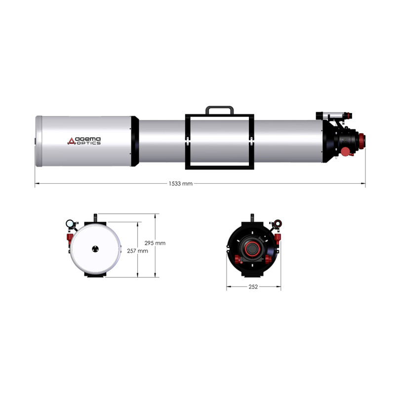 Agema Optics Apochromatische refractor AP 180/1620 SD 180 F9 OTA