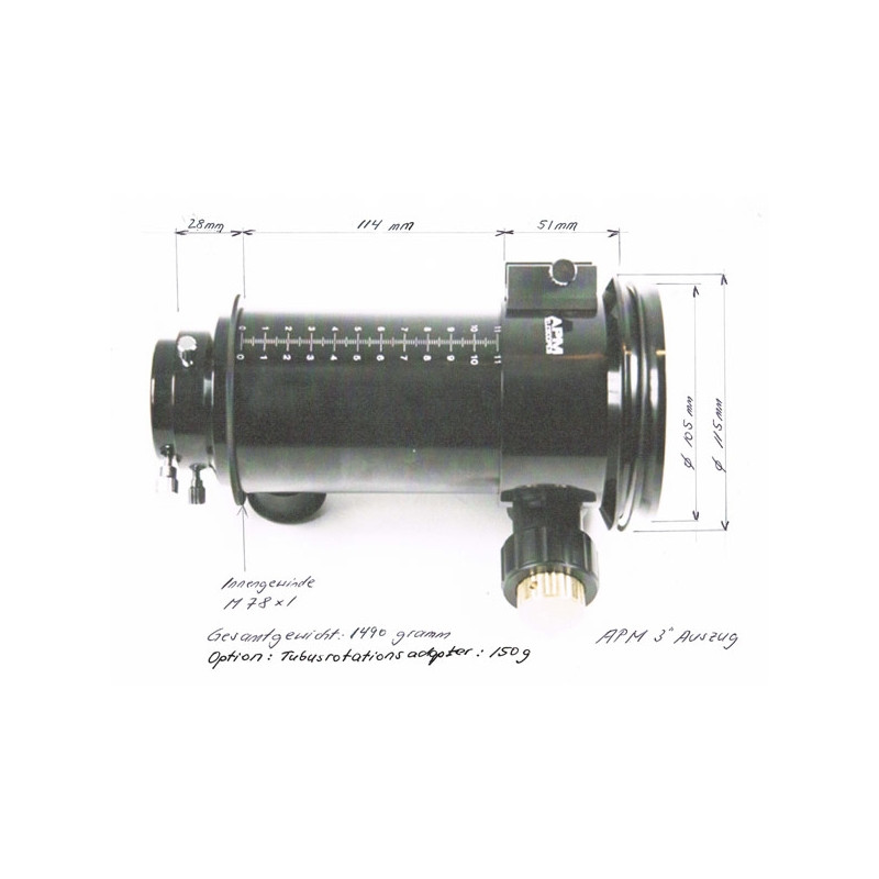 APM Focuser tandwieloverbrenging, 3"