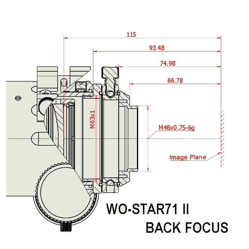 William Optics Apochromatische refractor AP 71/350 WO-Star 71 Gold OTA