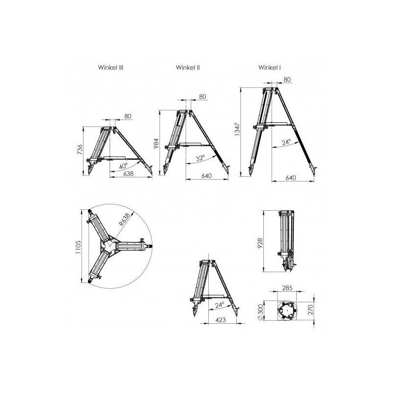 Berlebach Planet statief, voor Astro Physics 900