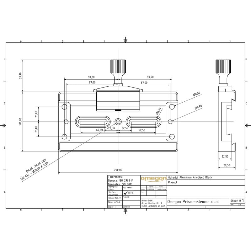 Omegon Dual clamp (Losmandy- and Vixen-Style)