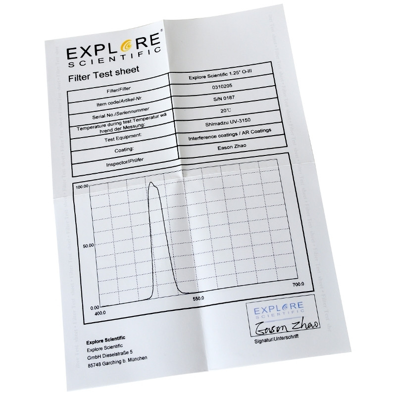 Explore Scientific Filters OIII-filter, 1,25"