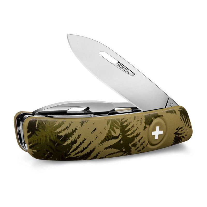 SWIZA Messen Zwitsers zakmes C03, SILVA Camo Farn kaki