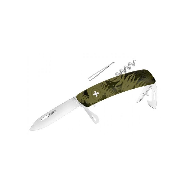 SWIZA Messen Zwitsers zakmes C03, SILVA Camo Farn kaki