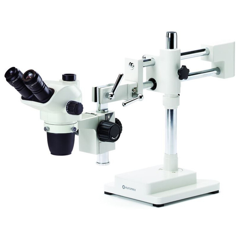 Euromex NZ.1703-B, NexiusZoom EVO, 6,5x tot 55x, dubbelarmig statief, w.o. verlichting, trino