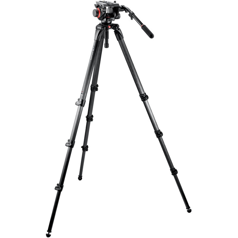 Manfrotto Carbon statief 504HD, 536K, met 2-weg-kop en nivelleerbasis