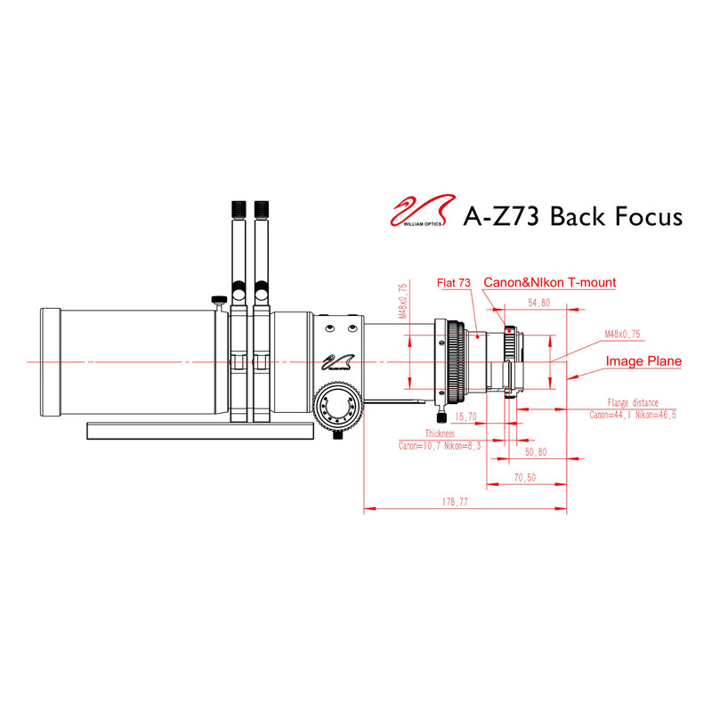 William Optics Apochromatische refractor AP 73/430 Super ZenithStar 73 Gold OTA