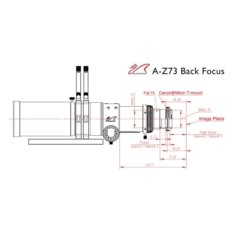 William Optics Apochromatische refractor AP 73/430 Super ZenithStar 73 Gold OTA